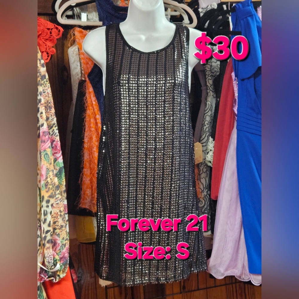 Forever 21 Shimmering Black Dress